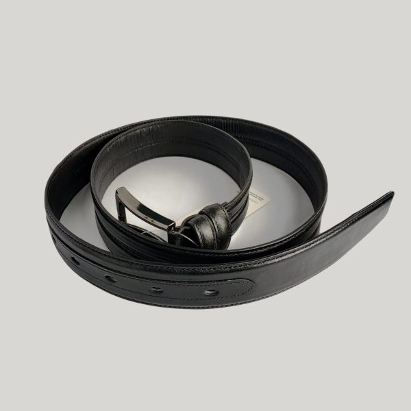 Stylish Belt for Men made of original leather black color