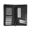 genuine leather wallet for men, black color, stylish long wallet