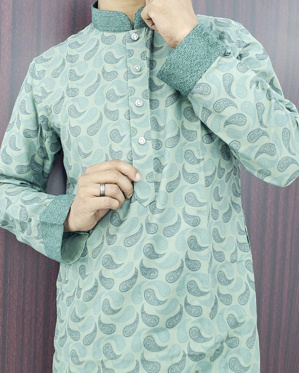 New collection Stylish Printed Soft Cotton Exclusive High-quality Premium Panjabi Comfortable and Suitable02