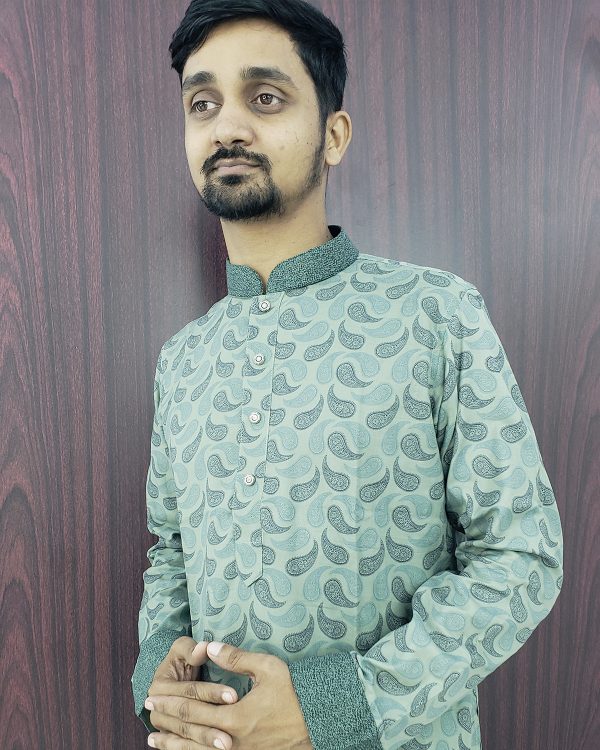 New collection Stylish Printed Soft Cotton Exclusive High-quality Premium Panjabi Comfortable and Suitable03