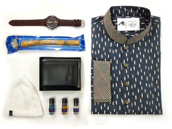 Combo Package - Panjabi + Leather wallet + Watch + Attar + Tupi + Miswak কম্বো প্যাকেজঃ পাঞ্জাবি লেদারের ওয়ালেট আতর হাত ঘড়ি টুপি মেসওয়াক Combo Package - Panjabi + Leather wallet + Watch + Attar + Tupi + Miswak কম্বো প্যাকেজঃ পাঞ্জাবি লেদারের ওয়ালেট আতর হাত ঘড়ি টুপি মেসওয়াক