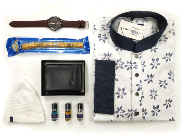 Combo Package - Panjabi + Leather wallet + Watch + Attar + Tupi + Miswak কম্বো প্যাকেজঃ পাঞ্জাবি লেদারের ওয়ালেট আতর হাত ঘড়ি টুপি মেসওয়াক Combo Package - Panjabi + Leather wallet + Watch + Attar + Tupi + Miswak কম্বো প্যাকেজঃ পাঞ্জাবি লেদারের ওয়ালেট আতর হাত ঘড়ি টুপি মেসওয়াক