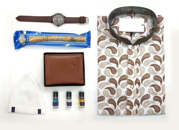 Combo Package - Panjabi + Leather wallet + Watch + Attar + Tupi + Miswak কম্বো প্যাকেজঃ পাঞ্জাবি লেদারের ওয়ালেট আতর হাত ঘড়ি টুপি মেসওয়াক Combo Package - Panjabi + Leather wallet + Watch + Attar + Tupi + Miswak কম্বো প্যাকেজঃ পাঞ্জাবি লেদারের ওয়ালেট আতর হাত ঘড়ি টুপি মেসওয়াক